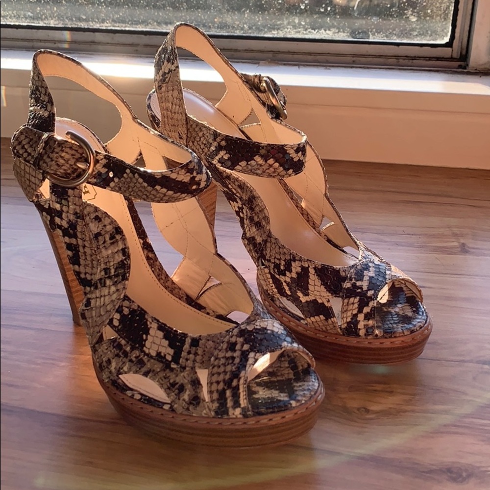 Gorgeous Coach Snakeskin Heels